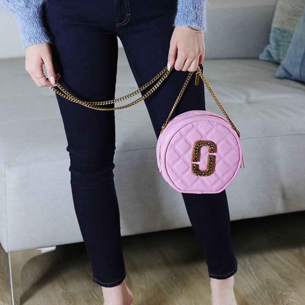 MARC JACOBS The Status Round Crossbody M0015815 – Powder Pink Perfection!
